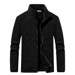 Men's Sherpa Lined Jacket Polar Fleece Full-zip Parka Coat