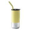 16 Oz Stainless Steel Tumbler Coffee Mug With Lid And Straw