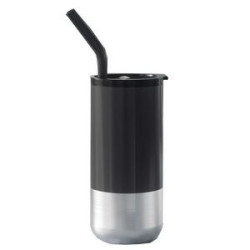 16 Oz Stainless Steel Tumbler Coffee Mug With Lid And Straw