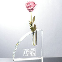 Quarter Round Crystal Vase
