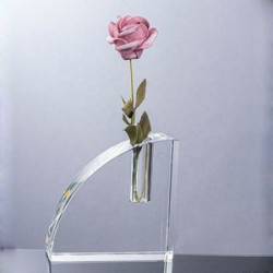 Quarter Round Crystal Vase