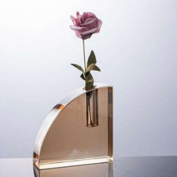 Quarter Round Crystal Vase