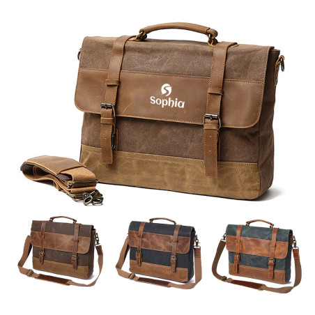 Canvas Leather Message Bag