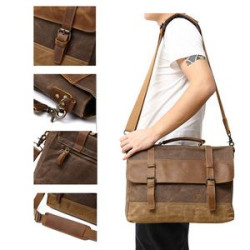 Canvas Leather Message Bag