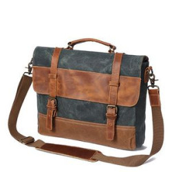 Canvas Leather Message Bag