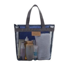 Mesh Beach Tote Bag Cosmetic Shoulder Handbag