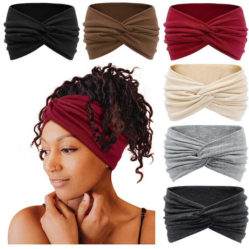 Extra Wide Elastic Cross Headband For Women