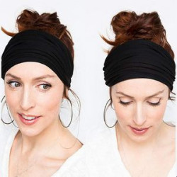 Extra Wide Elastic Cross Headband For Women