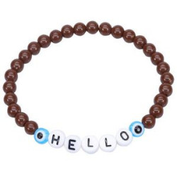 Plastic Handmade fashion letter beaded bracelet