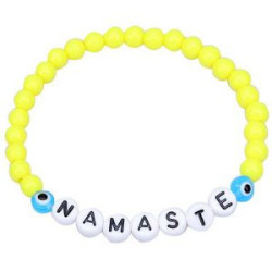 Plastic Handmade fashion letter beaded bracelet