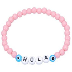 Plastic Handmade fashion letter beaded bracelet