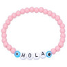 Plastic Handmade fashion letter beaded bracelet