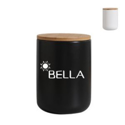 27 Oz. Ceramic Mug Canister With Wood Lid
