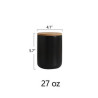 27 Oz. Ceramic Mug Canister With Wood Lid