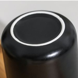27 Oz. Ceramic Mug Canister With Wood Lid