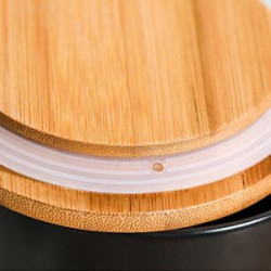 27 Oz. Ceramic Mug Canister With Wood Lid