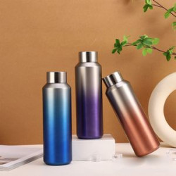Portable gradient stainless steel insulated water bottle