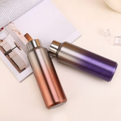 Portable gradient stainless steel insulated water bottle