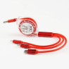 Micro USB Charging Cable 3-in-1 Multi Retractable
