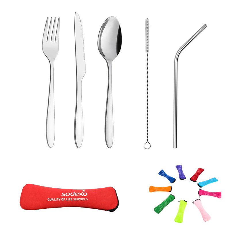 5 Pieces Silverware Flatware Cutlery Set