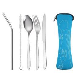 5 Pieces Silverware Flatware Cutlery Set