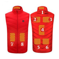 8 Heating Areas Warming Heated Unisex Vest