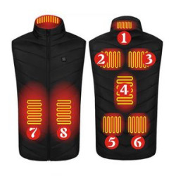 8 Heating Areas Warming Heated Unisex Vest