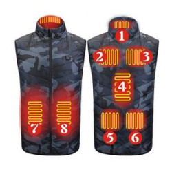 8 Heating Areas Warming Heated Unisex Vest