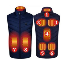 8 Heating Areas Warming Heated Unisex Vest