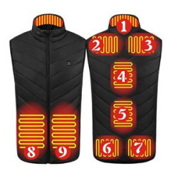 8 Heating Areas Warming Heated Unisex Vest