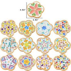 Diy Mosaic Kit With Bamboo Coaster