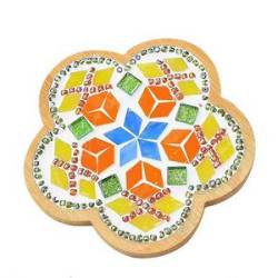Diy Mosaic Kit With Bamboo Coaster