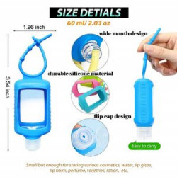 2 Oz. Silicone Sleeve Keychain Holder With Hand Sanitizer
