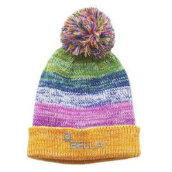 Rainbow Pom Beanie