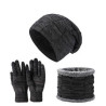 Winter Beanie Hat Scarf and Touch Screen Gloves Set