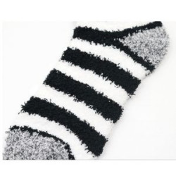 Creative Coral Velvet Socks For Women Striped Day