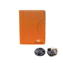 A4 Leather Multifunctional Zipper Wireless Charging Treasure Mobile Power Portable Folder