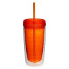16Oz Double Wall Solid Clear Orbit Acrylic Tumbler