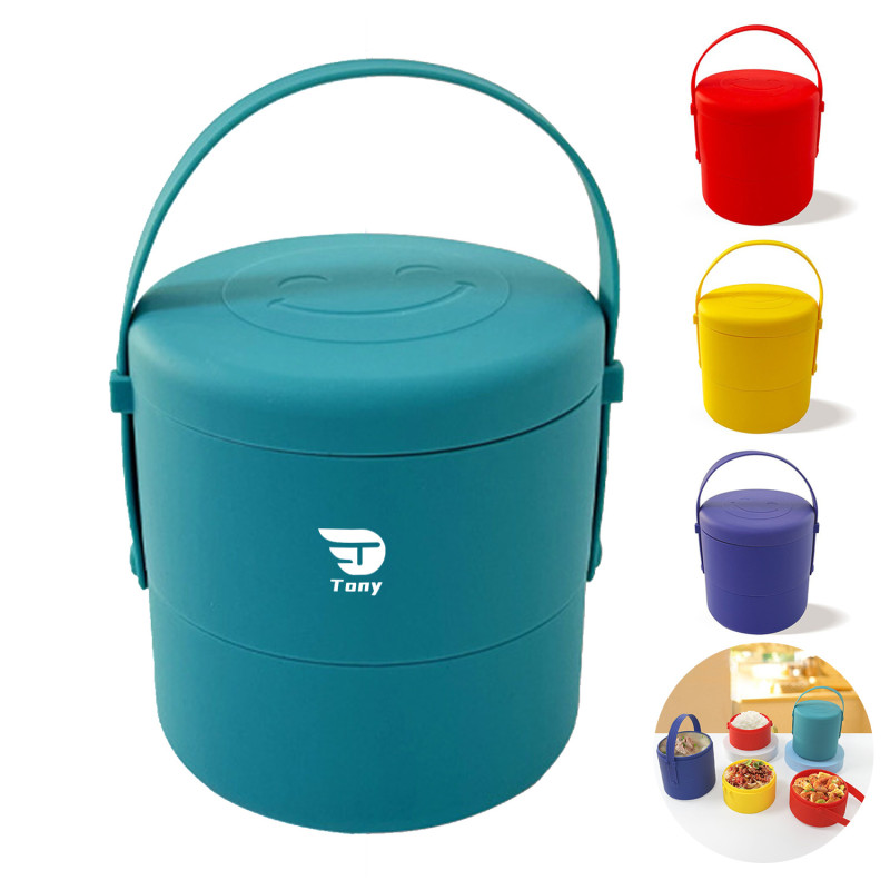 Silicone Double-Layer Insulated Lunch Box