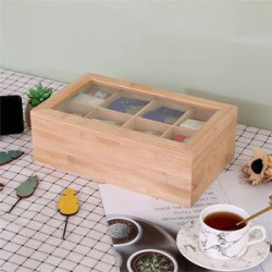 8 Comp Wooden Tea Box
