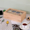 8 Comp Wooden Tea Box
