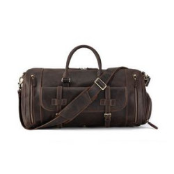 Vintage Leather Travel Duffle Luggage Bag