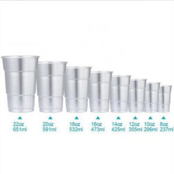 Reusable disposable recyclable aluminum cup