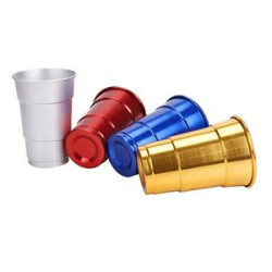 Reusable disposable recyclable aluminum cup