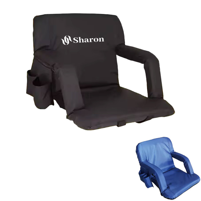 Heated stadium seat without battery