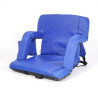Heated stadium seat without battery