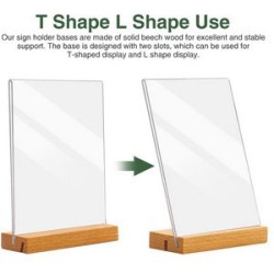 Acrylic Office Postcard Photo Stand Menu Holder