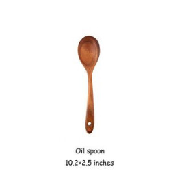 9 Piece Natural Teak Wooden Kitchen Utensil Set with Holder