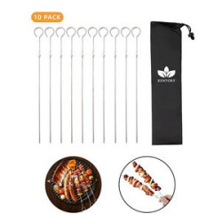 10Pcs Bbq Kabob Skewers Sticks