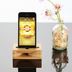 Bamboo Wooden Desktop Mobile Phone Speaker Holder